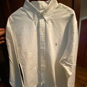 Men’s Ralph Lauren Long Sleeve White NWT Shirt - Slim Fit Stretch Oxford